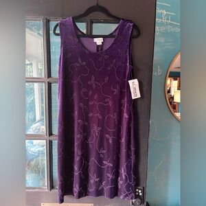 Vintage 90s KC Spencer Velvet beaded mini dress NWT